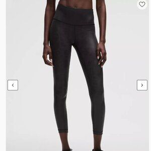 lululemon athletica Under Train HR Tight 25" Matte Foil Black Leggings - NWT